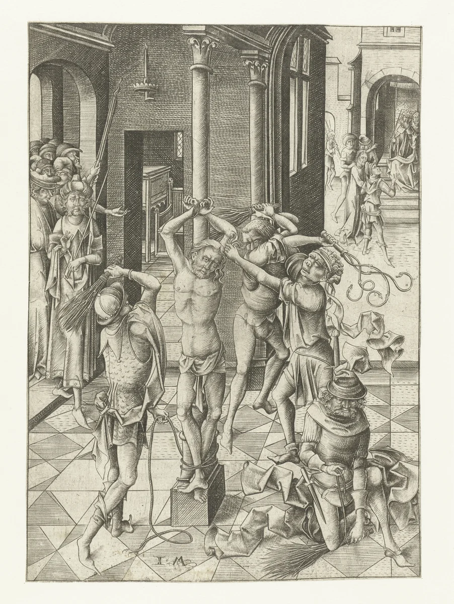 De geseling by Unknown, print, 1455-1503