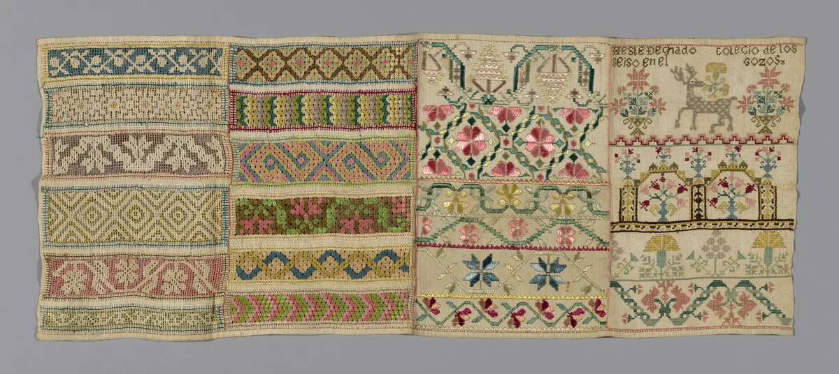 Sampler by Mexico, textile, 1825-1875