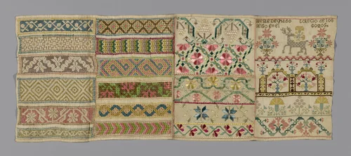 Sampler by Mexico, textile, 1825-1875