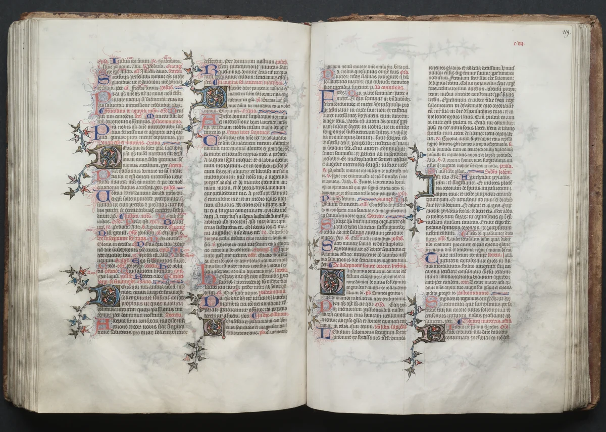 The Gotha Missal: Fol. 119r, Text by Master of the Boqueteaux, book, 1370-1380