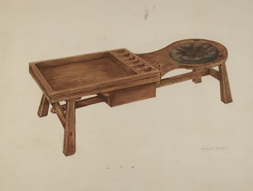 Cobbler's Bench by Leonard Battee, index of american design, 1938