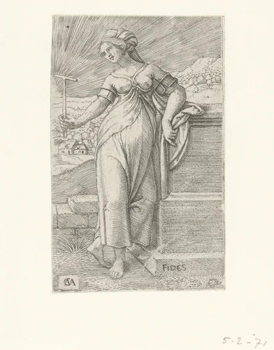 Geloof by Unknown, print, 1543-1544