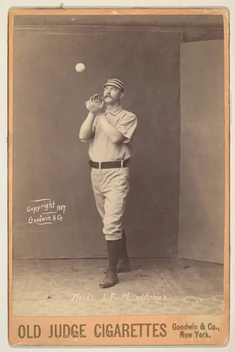 Woods, Left Field, Philadelphia, from the series Old Judge Cigarettes by Goodwin & Company, photograph, 1887
