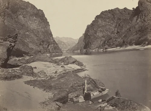 Black Cañon, Colorado River, Looking Above from Camp 7 by Timothy O'Sullivan, photograph, 1871