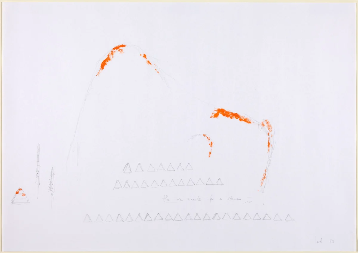 The Rice Meals for a Stone by Wolfgang Laib, drawing, 1983