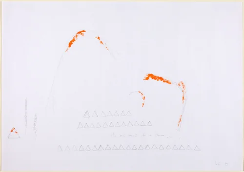 The Rice Meals for a Stone by Wolfgang Laib, drawing, 1983