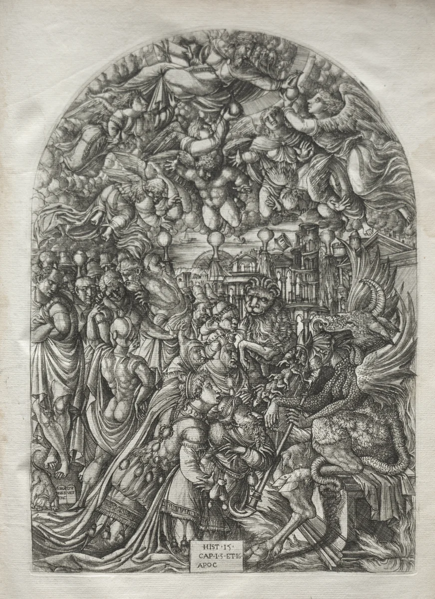 The Apocalypse: The Woman Clothed with the Sun by Jean Duvet, print, 1546-1556