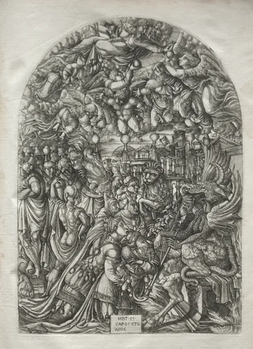 The Apocalypse: The Woman Clothed with the Sun by Jean Duvet, print, 1546-1556