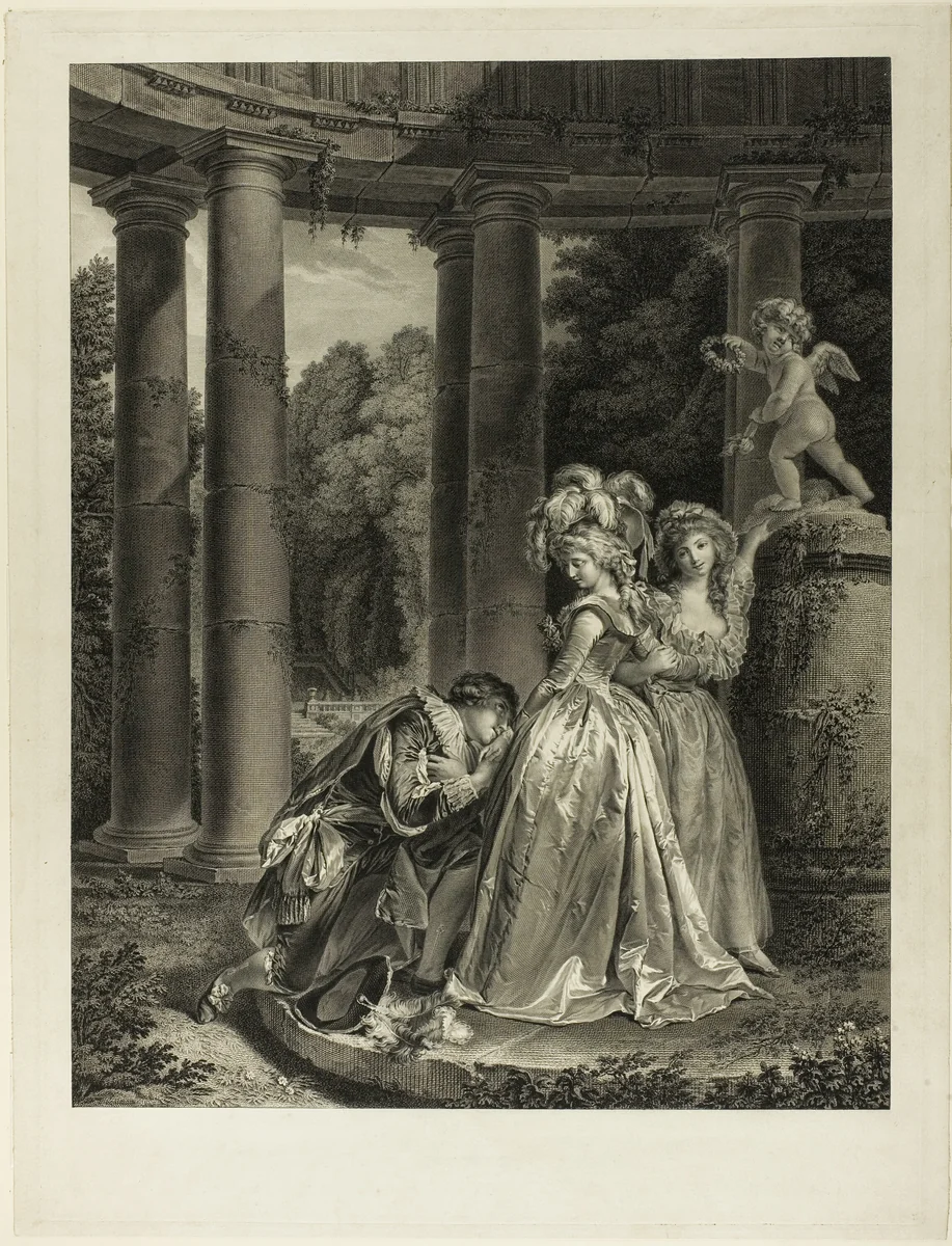 La Déclaration (The Declaration) by Charles Clément Bervic, print, 1786-1822