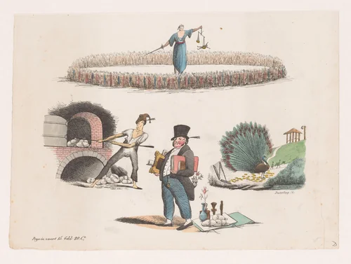 Spotprent op C. Seyn by anonymous, print, 1817-1896