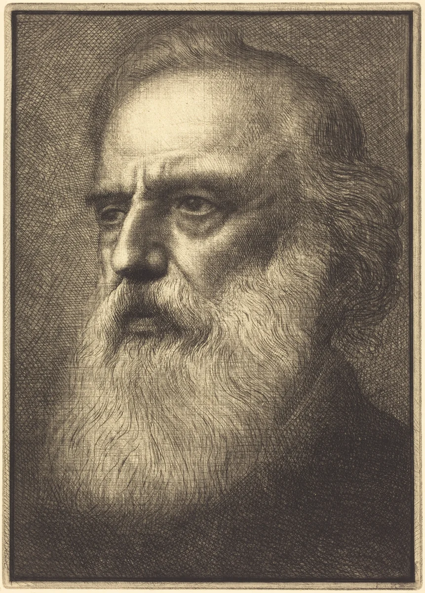 Self-Portrait, 4th plate by Alphonse Legros, print, 1837-1911