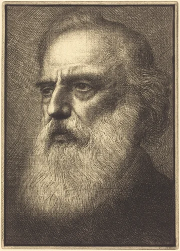 Self-Portrait, 4th plate by Alphonse Legros, print, 1837-1911