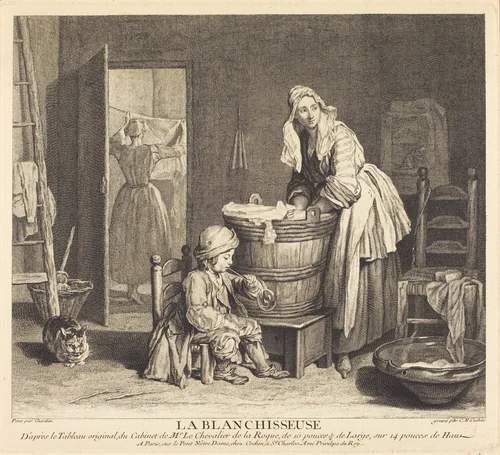 La Blanchisseuse by Charles-Nicolas Cochin I
Jean Siméon Chardin, print, 1739