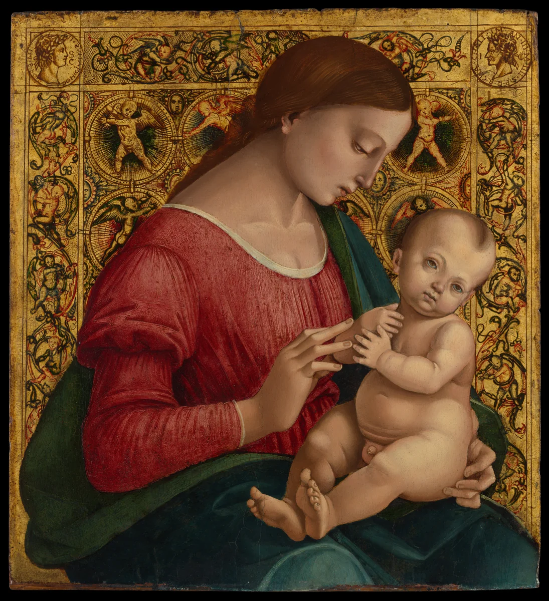 Madonna and Child by Luca Signorelli, painting, 1505-1507