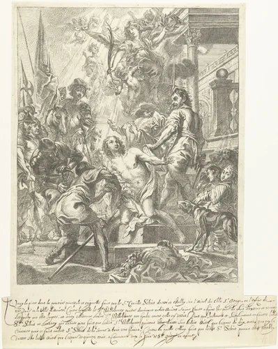 Martelaarschap van de H. Joris by Remoldus Eynhoudts, print, 1626-1680