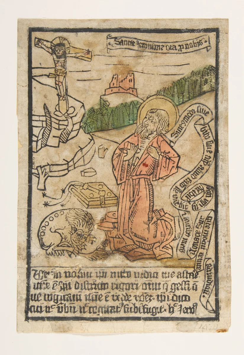 St. Jerome by anonymous, print, 1400-1499