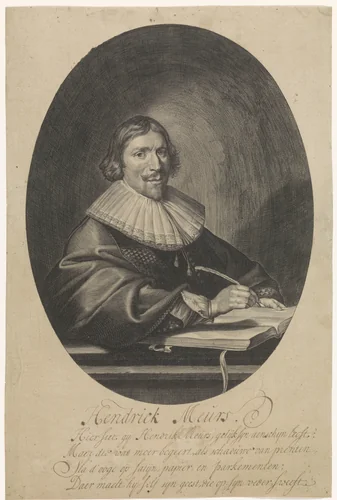 Portret van Hendrik Meurs by Paulus Pontius, print, 1639