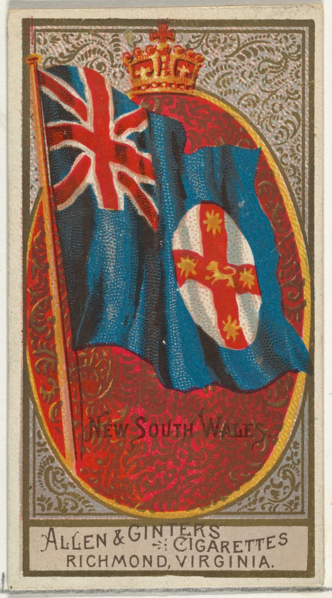 New South Wales, from Flags of All Nations, Series 2 (N10) for Allen & Ginter Cigarettes Brands by Allen & Ginter, print, 1890