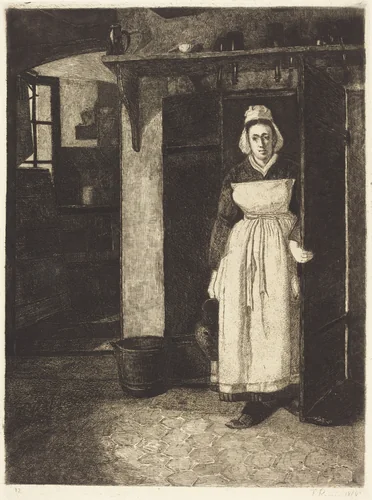 The Basement Door (La Sortie de Cave) by François Bonvin, portfolio, 1868