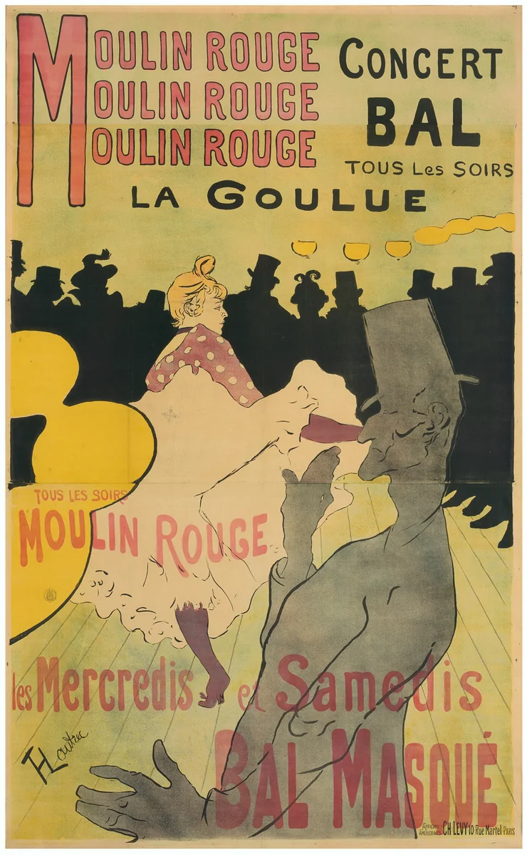 Moulin Rouge, La Goulue by Henri de Toulouse-Lautrec, other, 1891