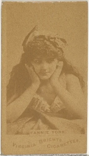 Fannie York, from the Actors and Actresses series (N45, Type 1) for Virginia Brights Cigarettes by Allen & Ginter, photograph, 1885-1891