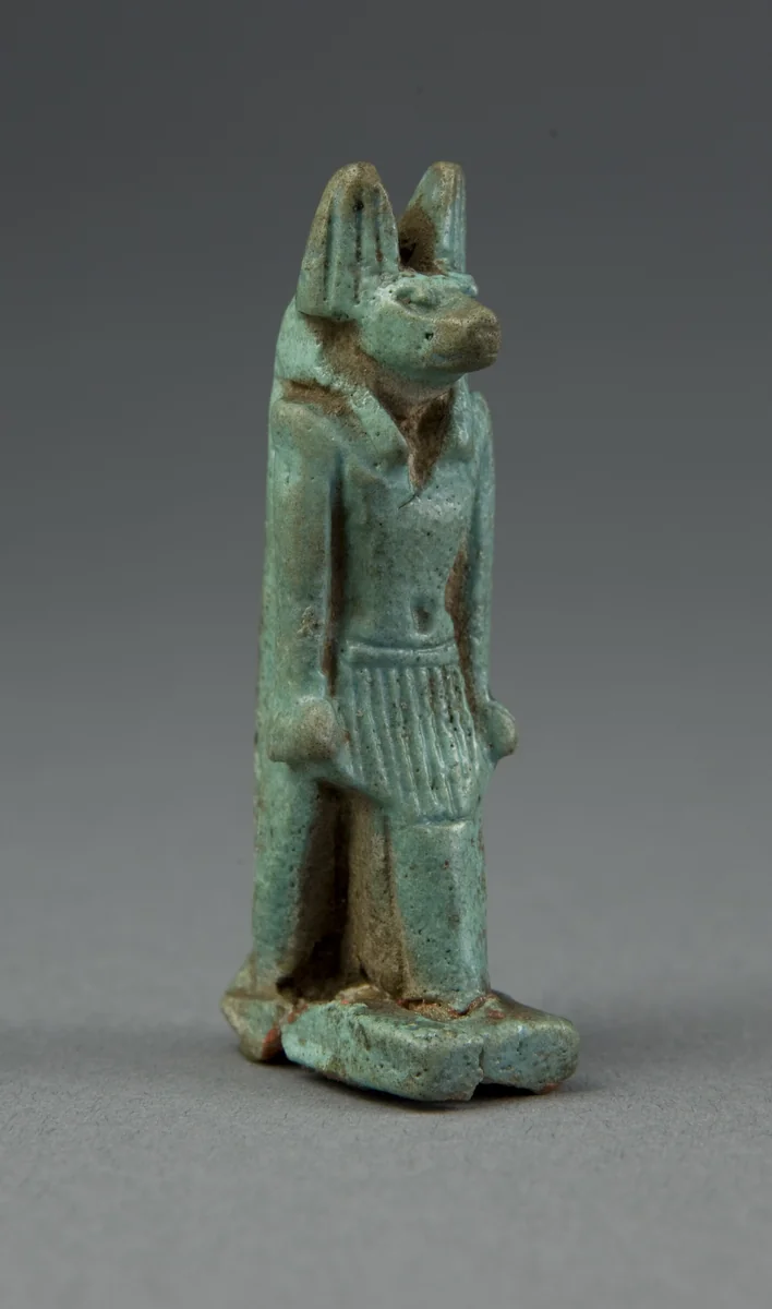 Amulet of the God Anubis by Egyptian, metalwork, -664--332