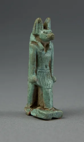 Amulet of the God Anubis by Egyptian, metalwork, -664--332