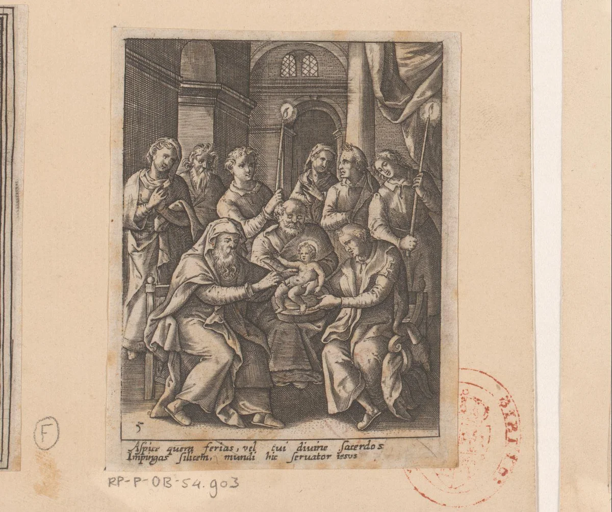 Besnijdenis van Christus by Heinrich Ulrich, print, 1582-1671