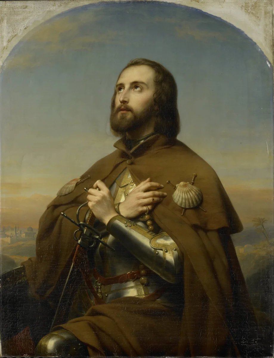 Eberhard (1445-96), Duke of Würtemberg, as a Pilgrim in the Holy Land by Nicaise De Keyser, painting, 1846