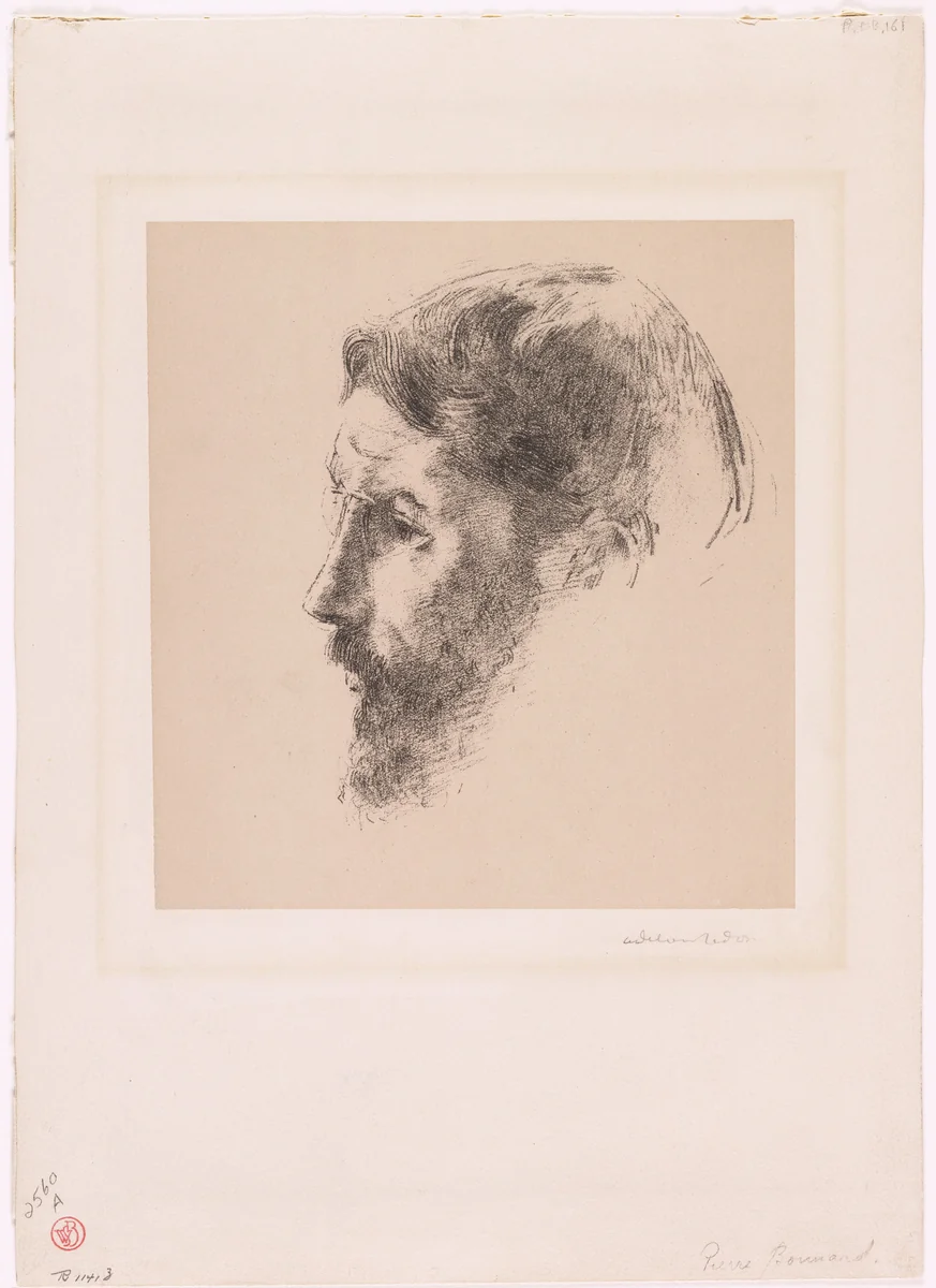 Pierre Bonnard by Odilon Redon, print, 1902