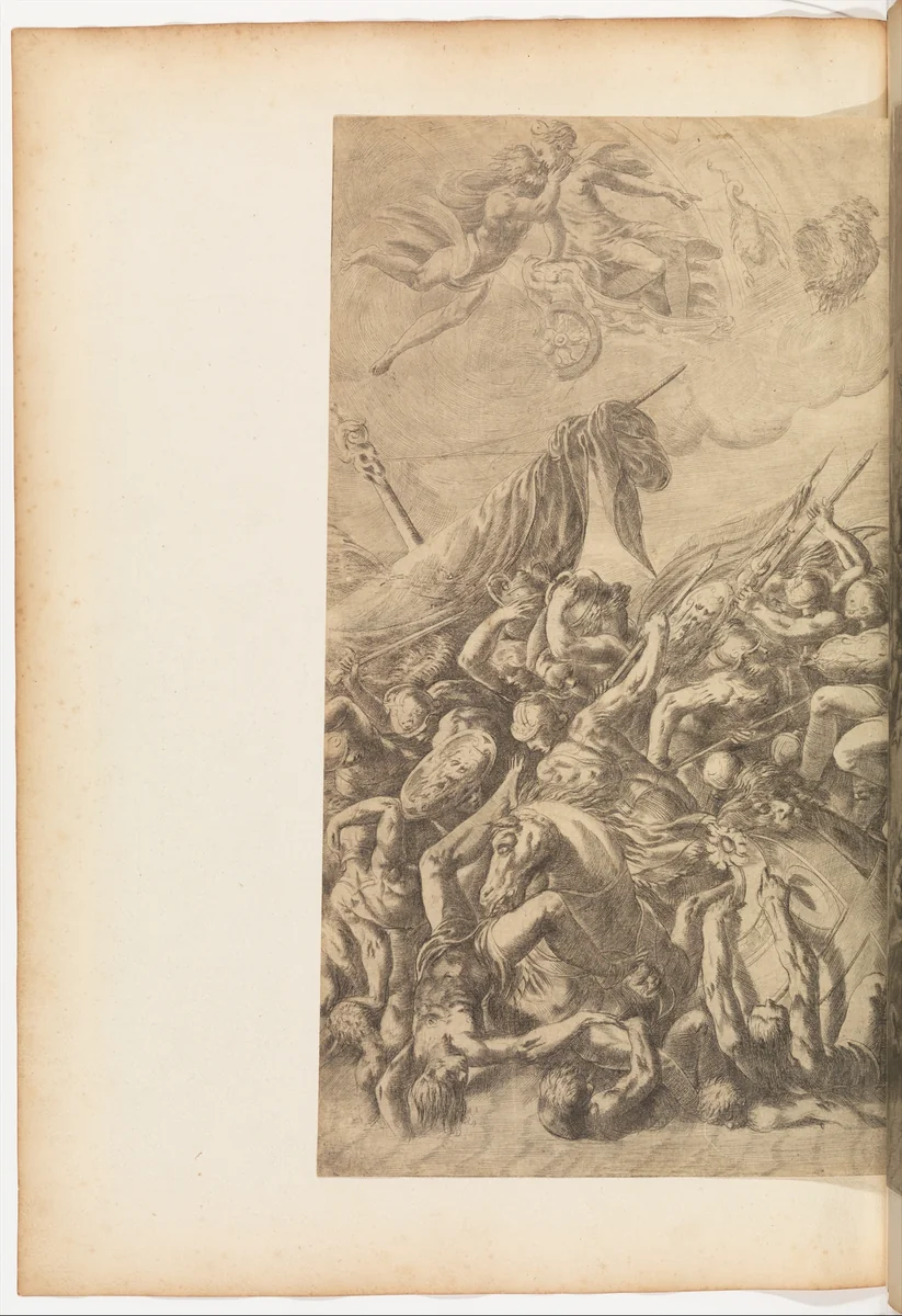 The Abduction of Helen by Andrea Schiavone, print, 1547