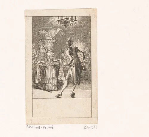 Dansend paar by Daniel Nikolaus Chodowiecki, print, 1778