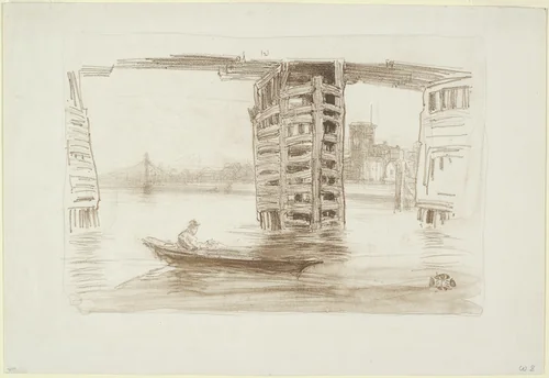 The Broad Bridge by James McNeill Whistler, print, 1878