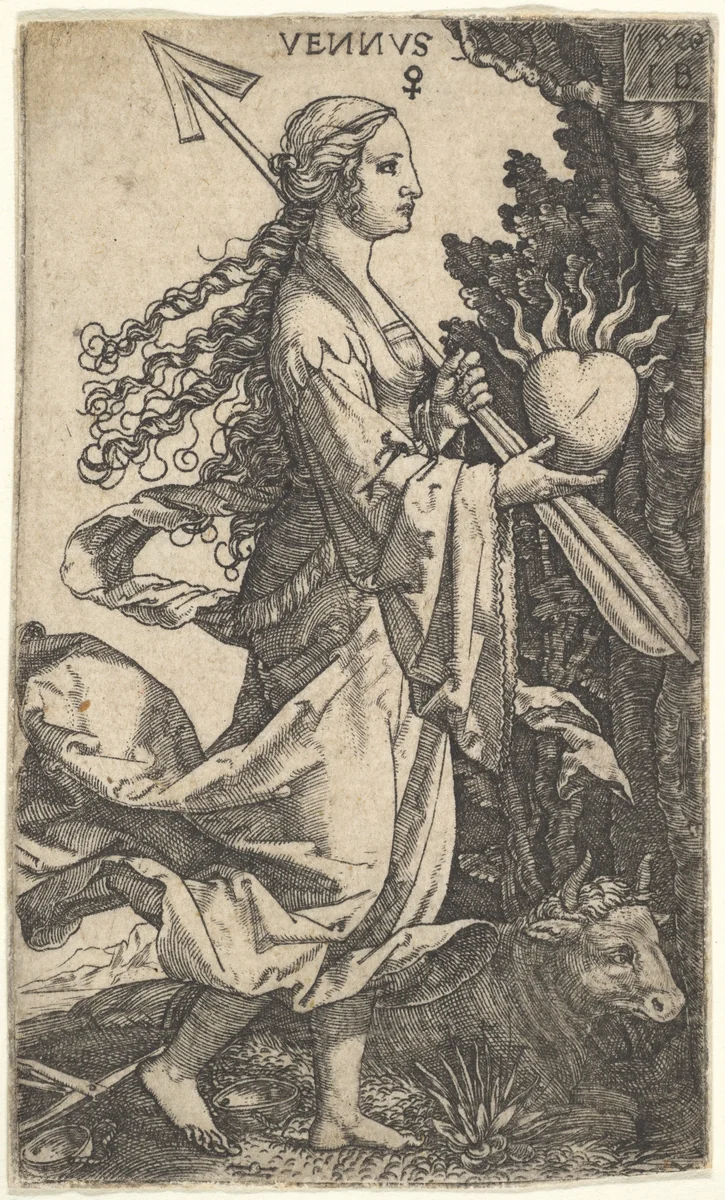 Venus, from "The Gods Who Preside Over the Planets" by Master I.B., print, 1529