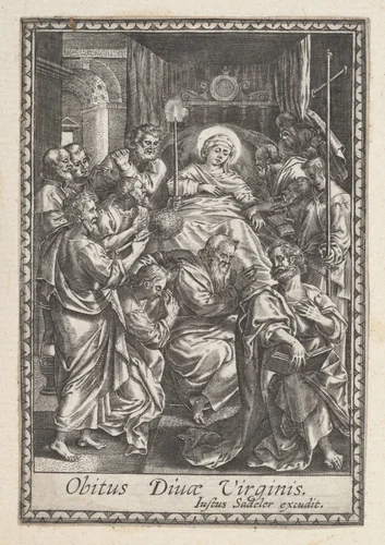 Death of the Virgin by anonymous, print, 1578-1625