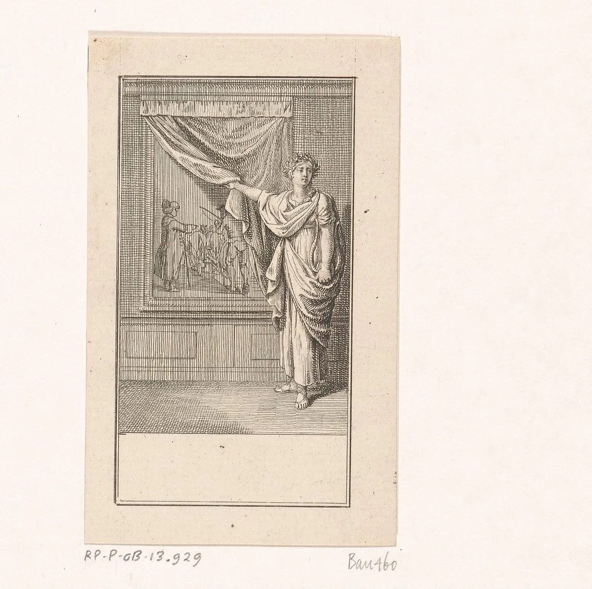 Erato onthult een schilderij by Daniel Nikolaus Chodowiecki, print, 1778
