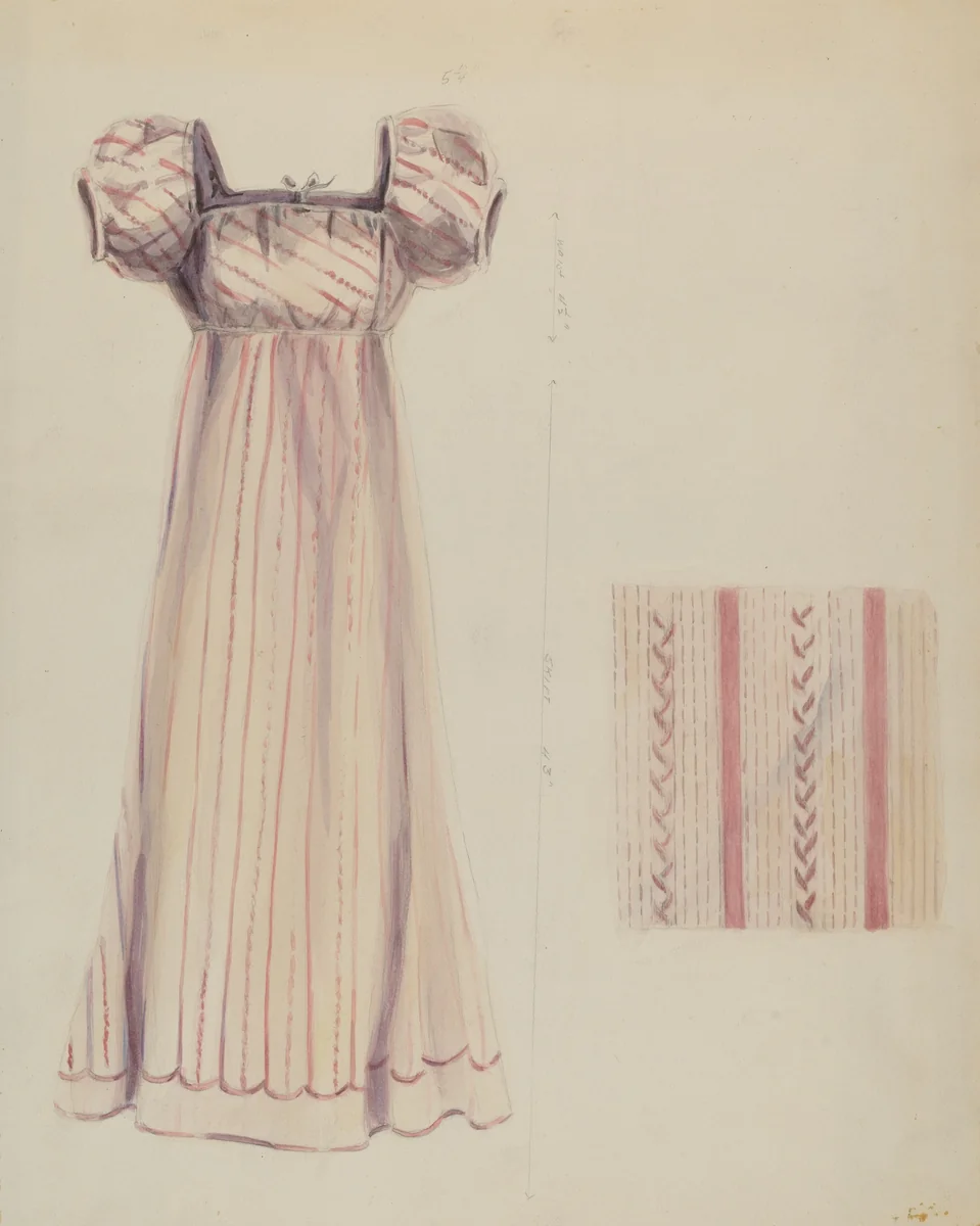 Silk Dress by Ella Sterling, index of american design, 1936