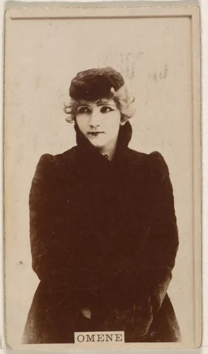 Omene, from the Actresses series (N245) issued by Kinney Brothers to promote Sweet Caporal Cigarettes by Kinney Brothers Tobacco Company, photograph, 1890