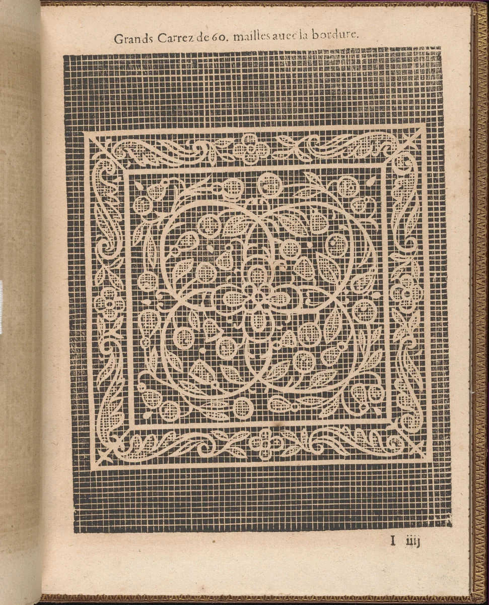 La Pratique de l'Aiguille, page 35 (recto) by Matthias Mignerak, book, 1605
