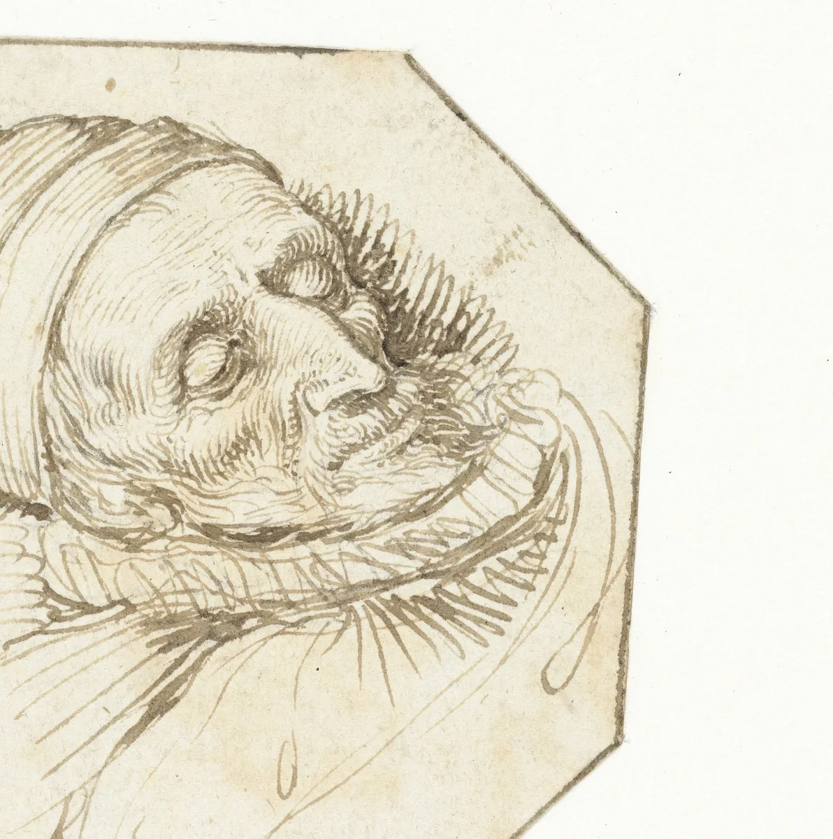 Portret van een man op zijn sterfbed by Jacques de Gheyn, drawing, 1575-1625