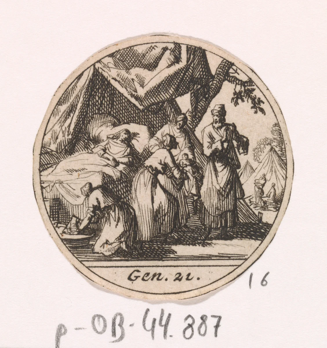 Geboorte van Isaak by Jan Luyken, print, 1700