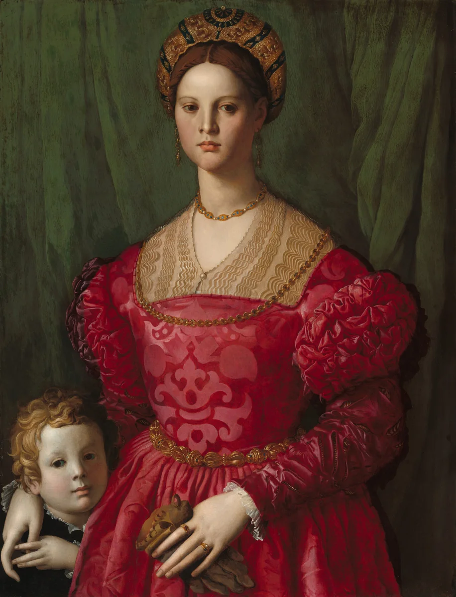A Young Woman and Her Little Boy by Agnolo Bronzino, painting, 1540