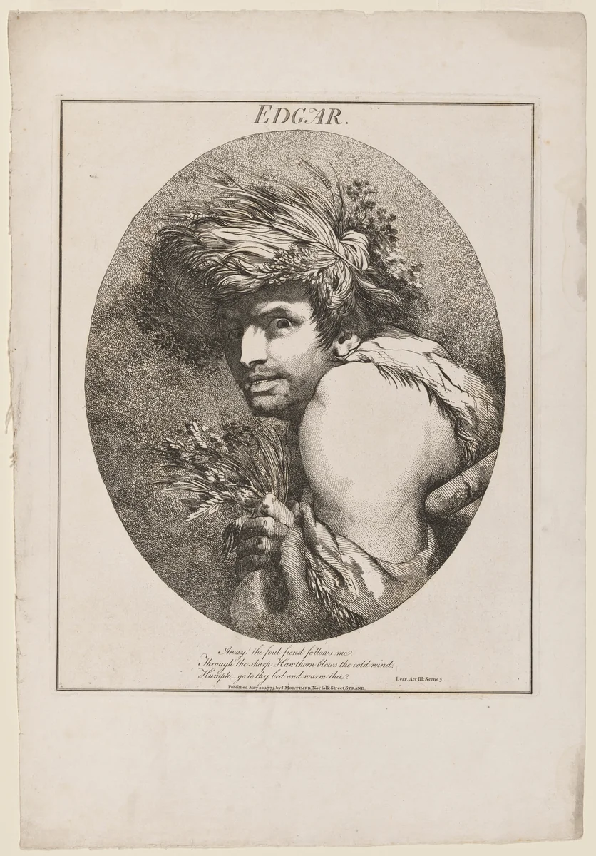 Edgar by John Hamilton Mortimer, print, 1775
