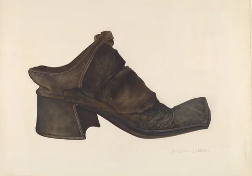 Man's Shoe by Michael France, index of american design, 1935-1942