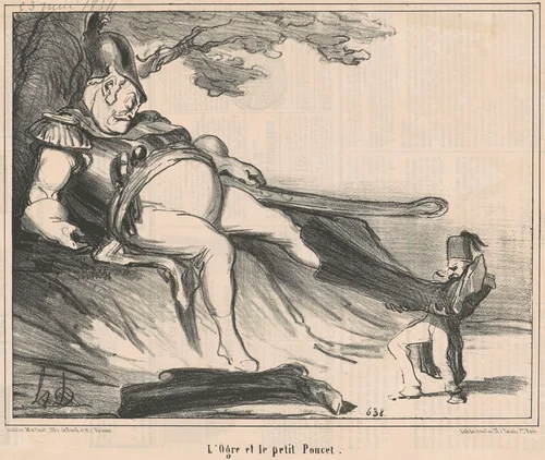 L'ogre et le petit poucet by Honoré Daumier, print, 1854