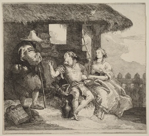 The Marriage of Angelica and Medoro by Giovanni Domenico Tiepolo, print, 1727-1804