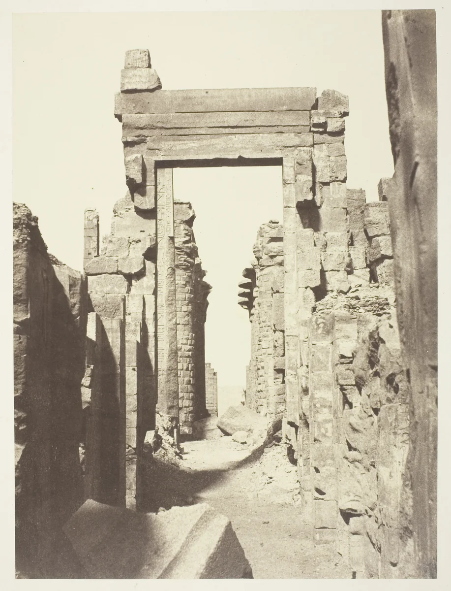 Karnac, Grande Allée du Milieu des Ruines, Prise de l'est by Louis de Clercq, photograph, 1859-1860