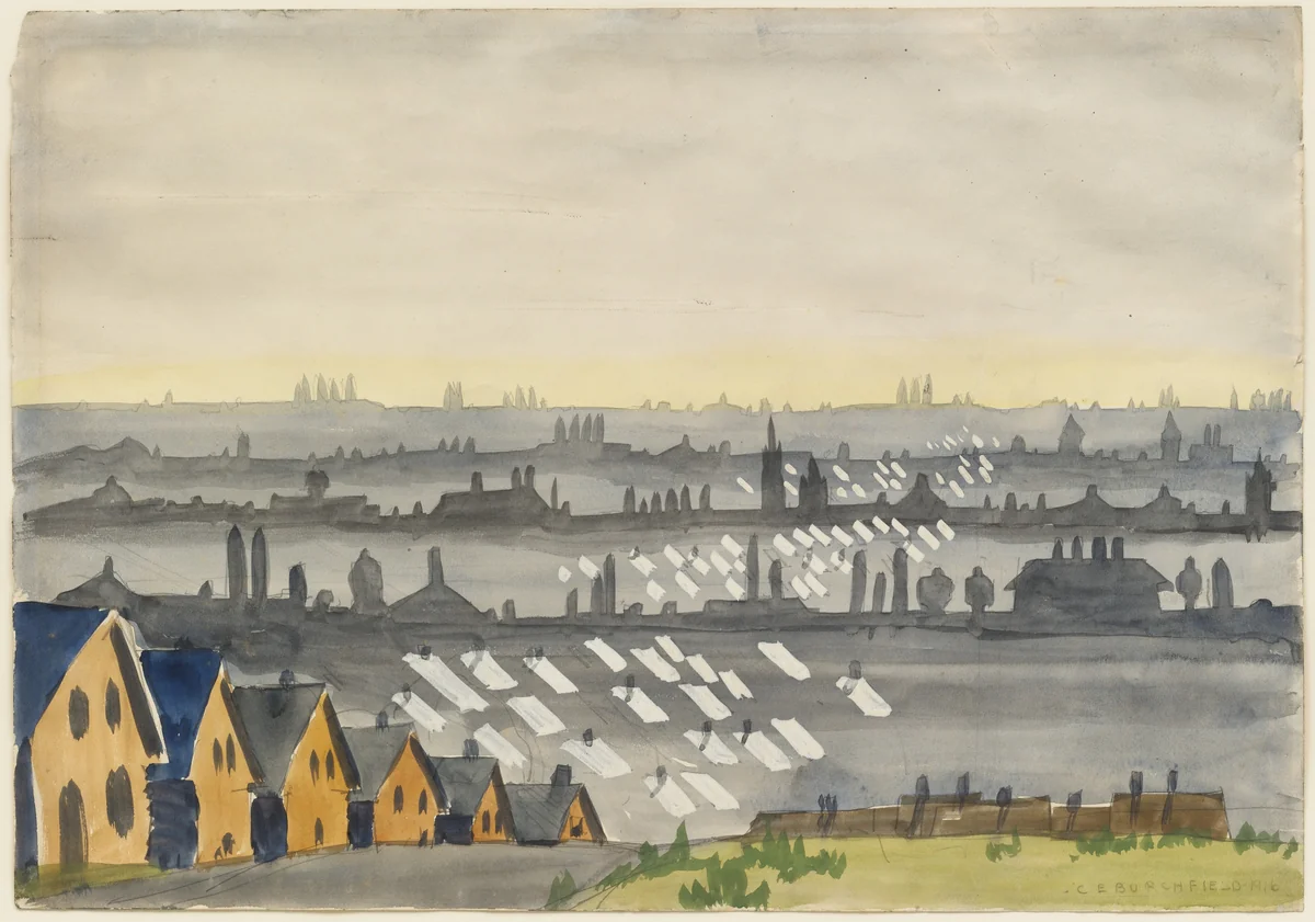 The City by Charles Burchfield, drawing, 1916