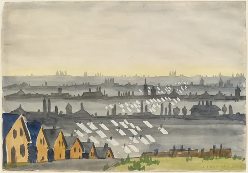 The City by Charles Burchfield, drawing, 1916