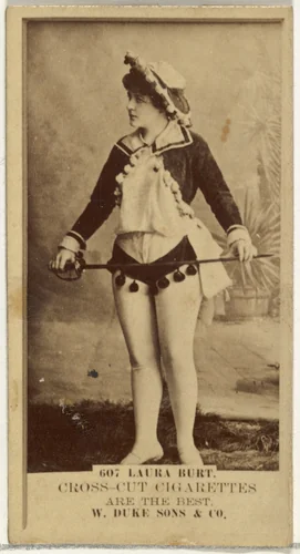 Card Number 607, Laura Burt, from the Actors and Actresses series (N145-3) issued by Duke Sons & Co. to promote Cross Cut Cigarettes by W. Duke, Sons & Co., photograph, 1880-1889